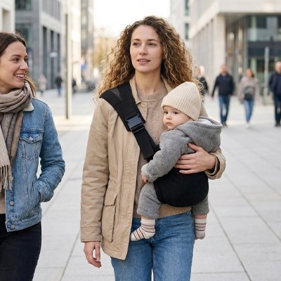 Porte bebe noir maman bebe