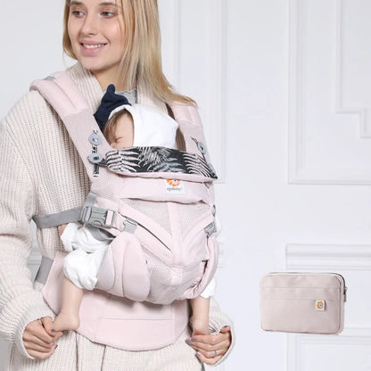 Porte Bébé - BreathBabyBag™ - Rose Maille - Juste pour Bébé
