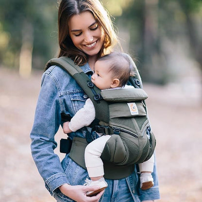 Porte Bébé - BreathBabyBag™ - Vert Olive - Juste pour Bébé