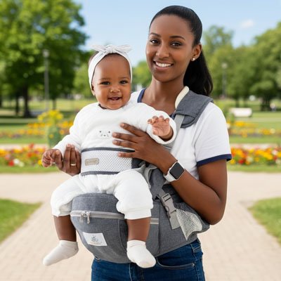 Porte bebe bretelle maman  montre bebe 