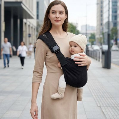 Porte bebe noir maman bebe