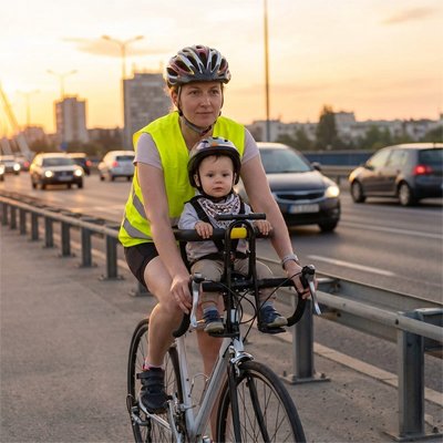 Porte bebe velo maman jaune bebe