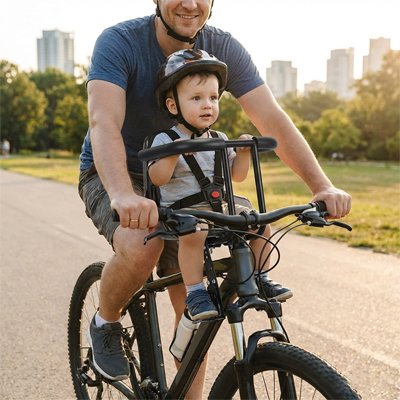 Porte bebe velo papa short gris bebe