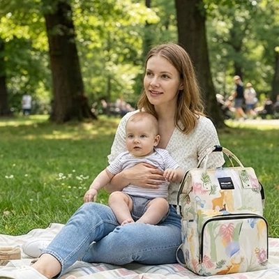 Sac a langer bebe avec chevreuils maman bébé