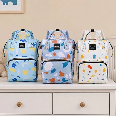 Sac a langer bebe différent motifs bleu claire bleu blanc