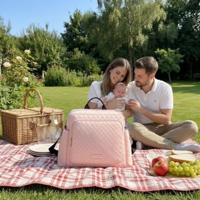 Sac a langer bebe maman papa assis