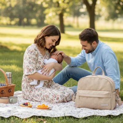 Sac a langer bebe maman papa sac kaki