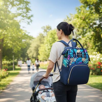 sac a langer bleu maman bebe poussette