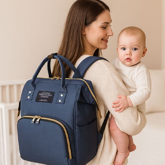 Sac à langer bleu