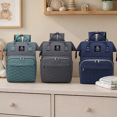 Sac a langer différentes couleur vert gris bleu