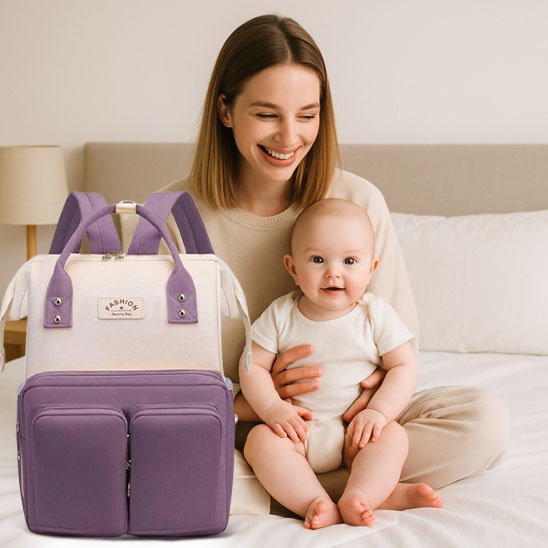 Sac a langer mauve maman bebe