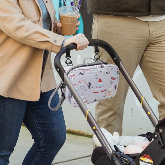 Sac maternite maman papa poussette verre